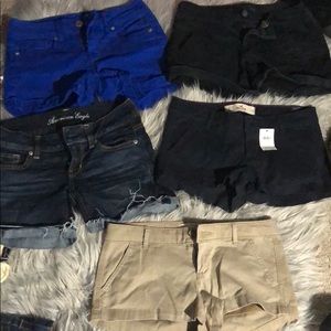 3 American eagle jeans 2 hollister shorts